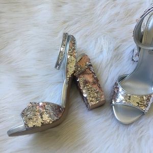 Silver & Gold Mermaid Scale Heels